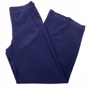 BCBGMaxAzria Runway Blue Silk Wide Leg Pants | M Regular